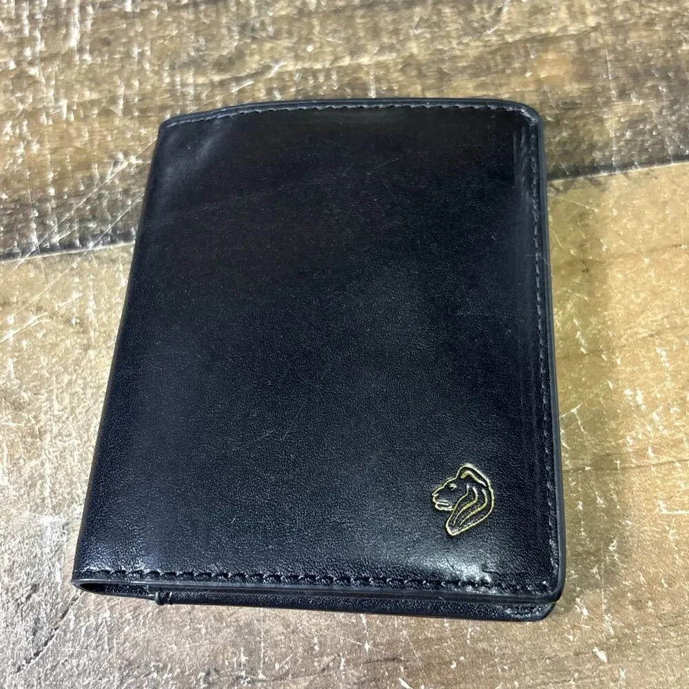 Filippo Morato Black Leather Wallet Bifold
